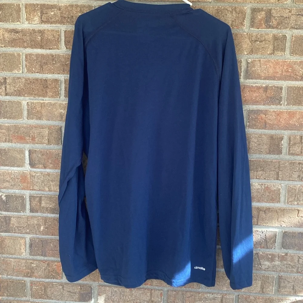 New York Red Bull Navy Adidas Ultimate Tee Long Sleeve, Size XLG MLS Soccer